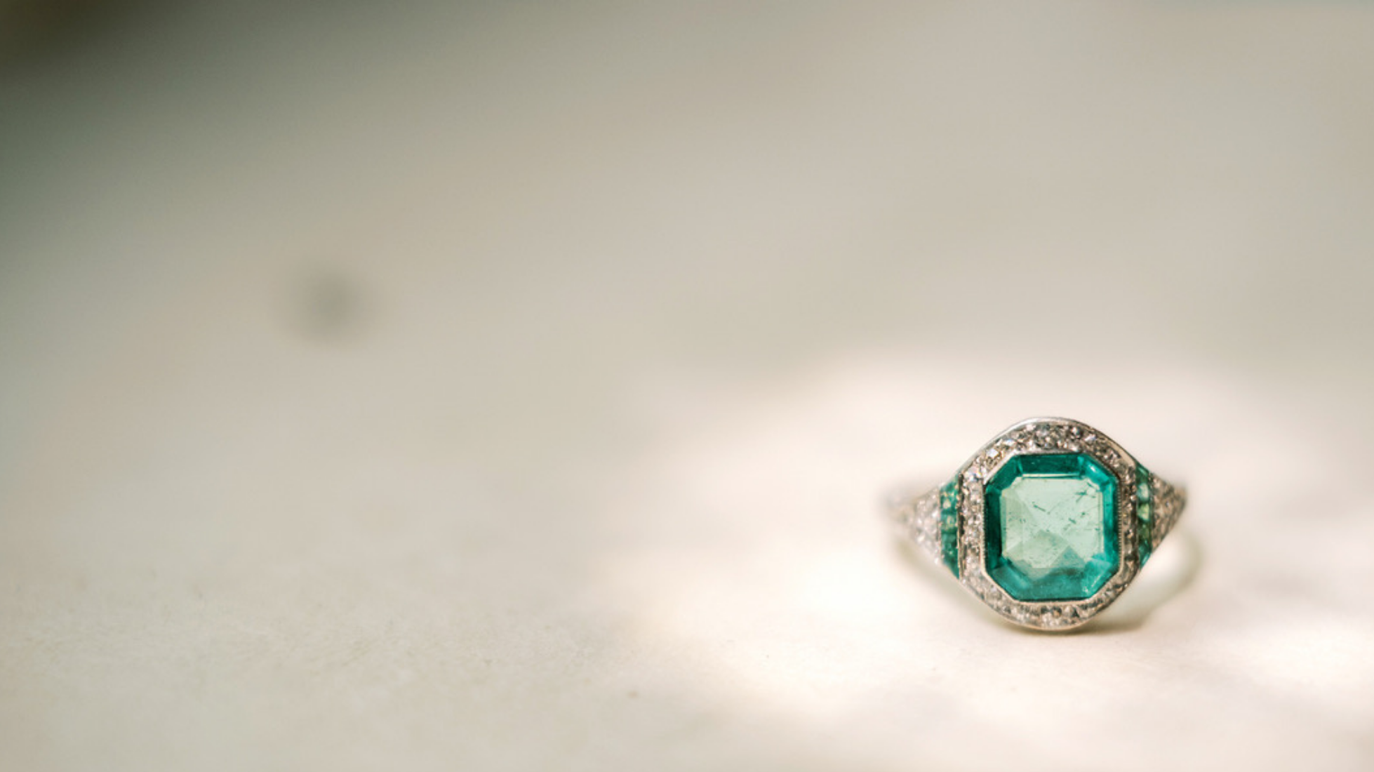 Vintage Emerald Engagement Ring