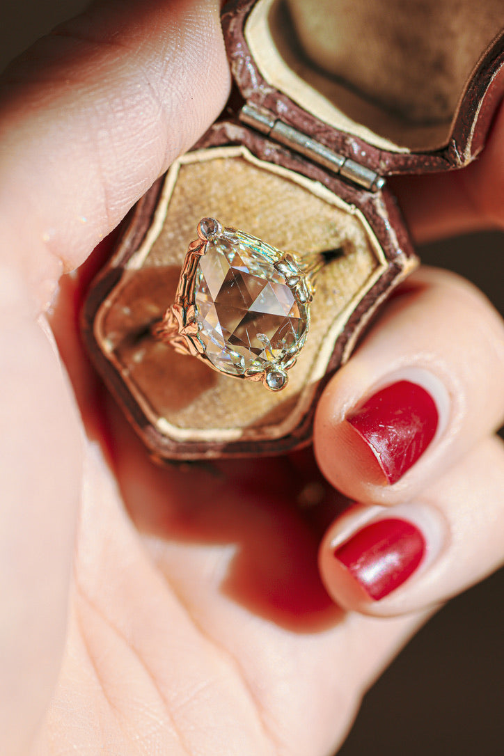 Solitaire Rose cut diamond Rings