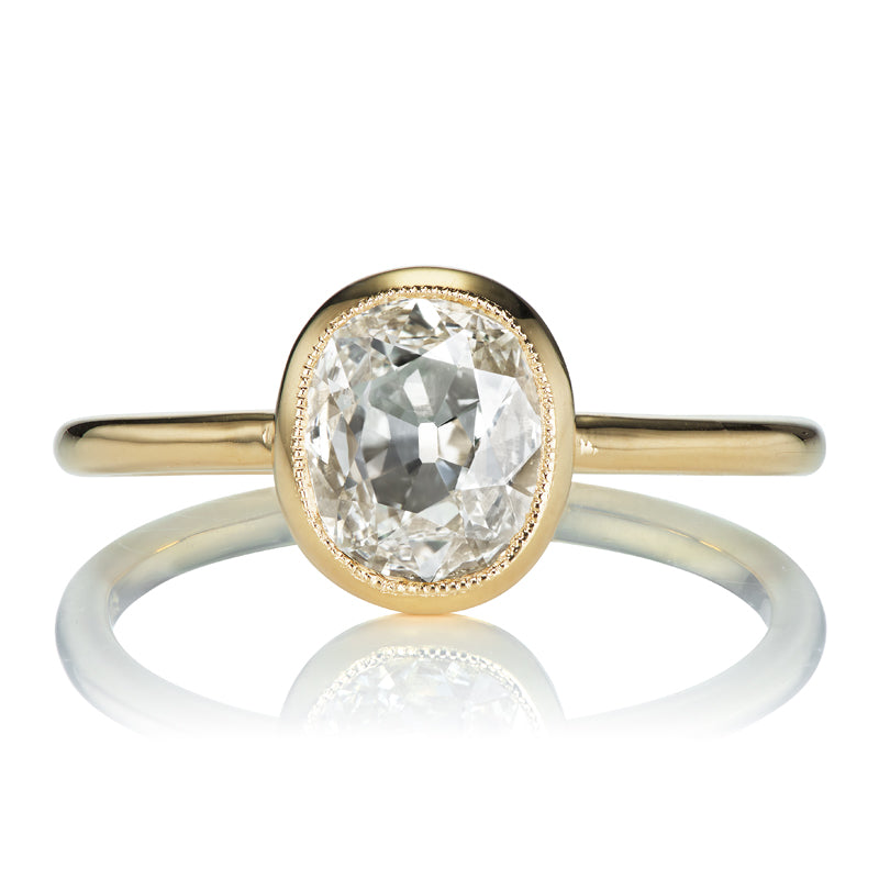 Bezel Set Old Mine Cut Diamond