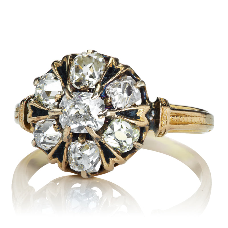 Antique Cluster Ring diamond engagement ring