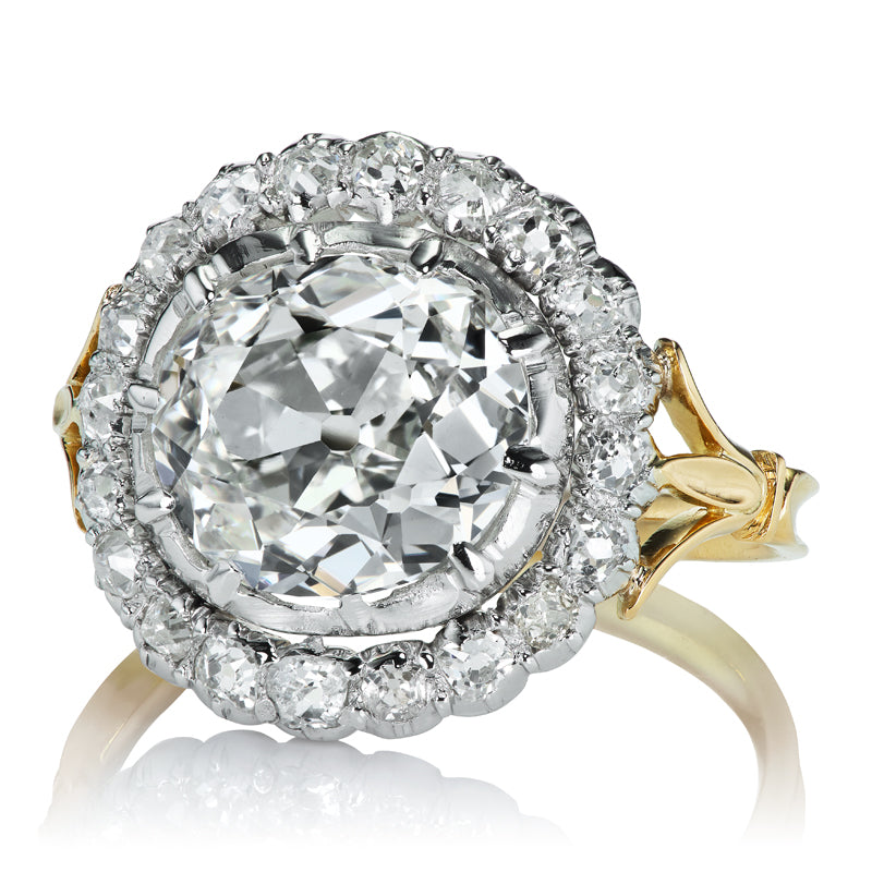 2.84ct Old Mine Cut Diamond diamond engagement ring