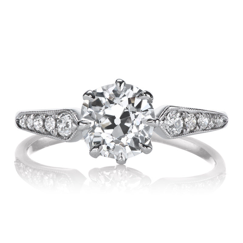 Platinum 1 Carat OMC Diamond Engagement Ring