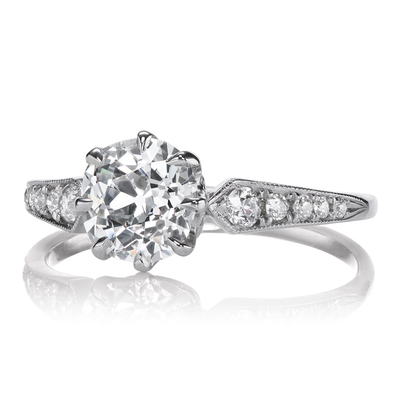 1.02ct old Mine cut diamond diamond engagement ring