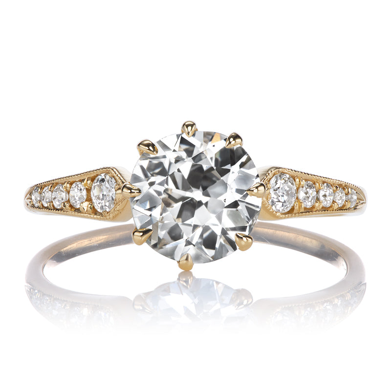 1.2 Carat Old European Cut Diamond with Winged Shoulders