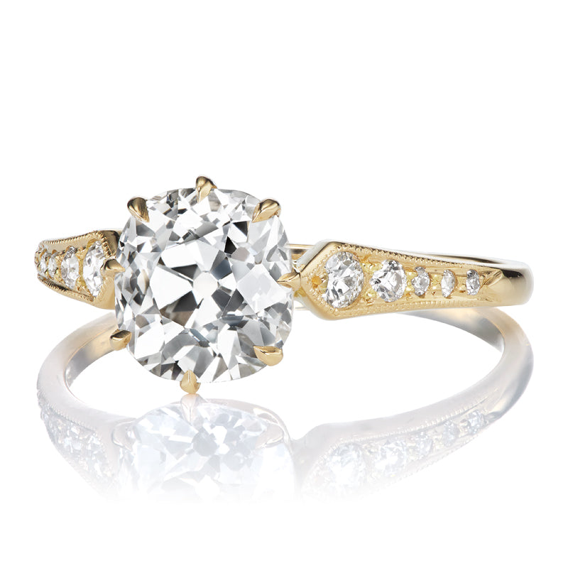 1.60ct Old Mine Cut Diamond diamond engagement ring