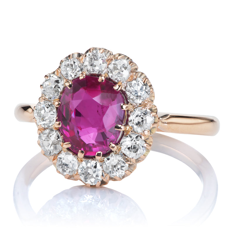 ANTIQUE diamond with gemstone