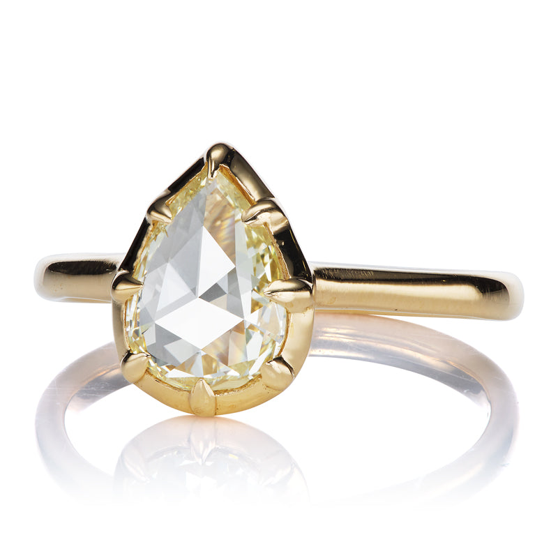 0.99ct Pear Shaped Rose-Cut Diamond diamond