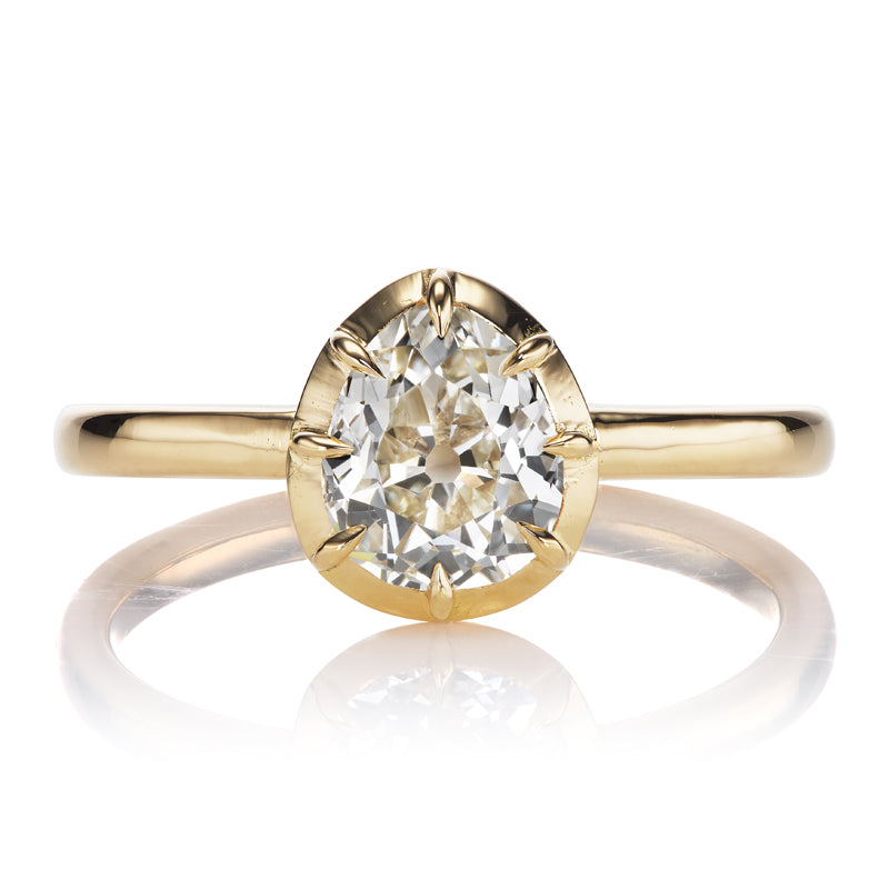 1 Carat Pear Cut Diamond Engagement Ring