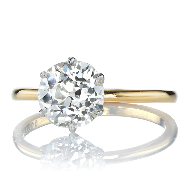 1.91ct Old Mine Cut Diamond diamond engagement ring