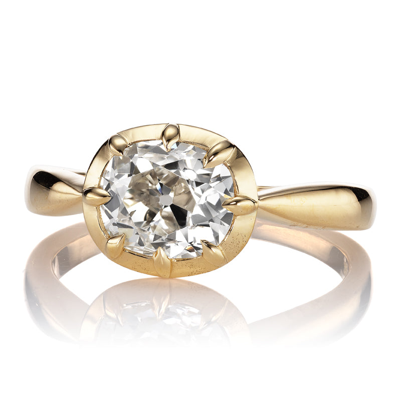 1.54 Carat Old Mine Cut Diamond diamond engagement ring