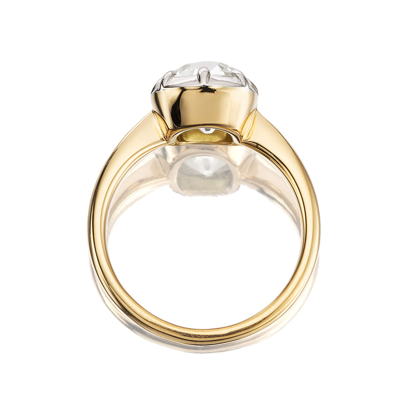 j-k-l color, si-i clarity diamond in two-tone setting