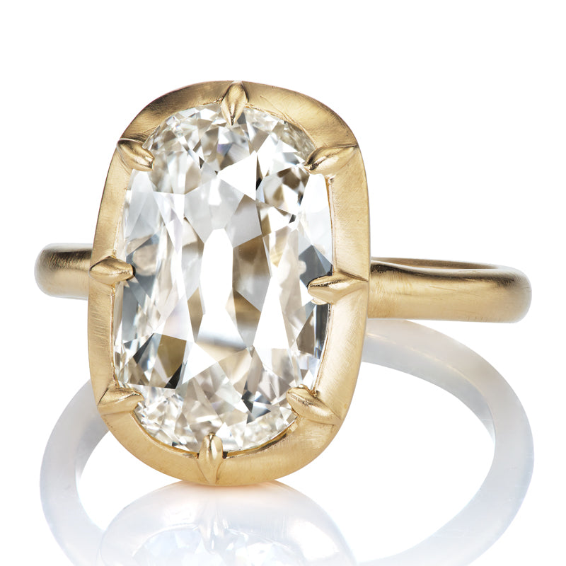 2.80ct Old Mine Cut Diamond diamond engagement ring