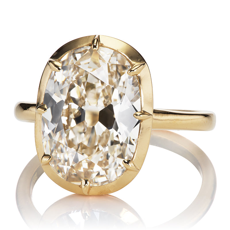 5.03ct Antique Style Oval Cut Diamond diamond engagement ring