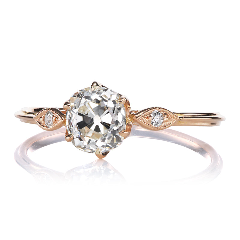 0.95ct Old Mine Cut Diamond diamond engagement ring