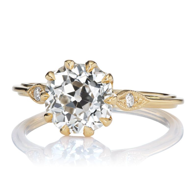 1.85ct Old Mine Cut Diamond diamond engagement ring