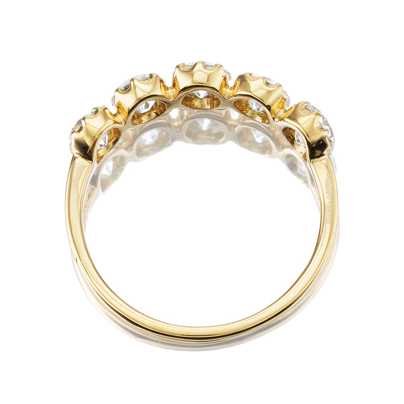 1.31ct old European cut diamond band diamond