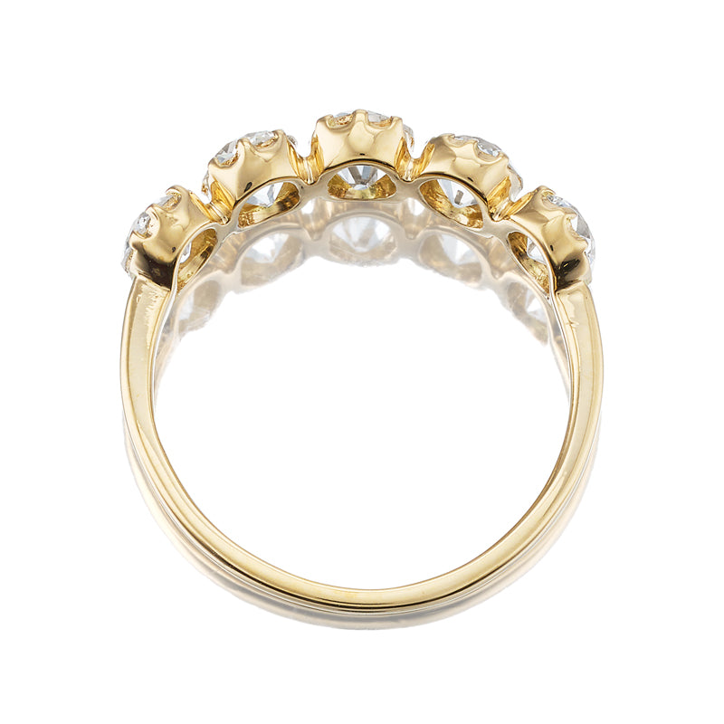 1.62ct old mine cut diamond diamond engagement ring