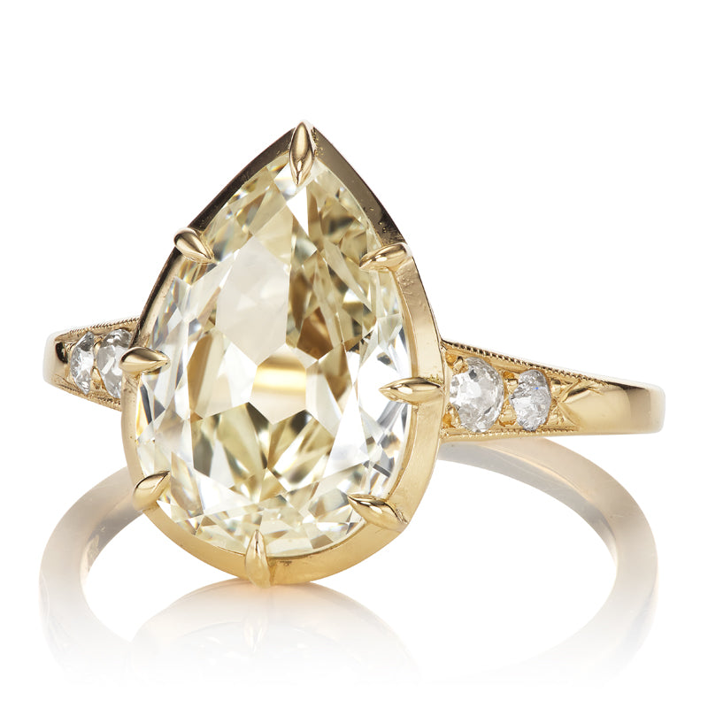 3.02ct Pear Cut Diamond diamond engagement ring