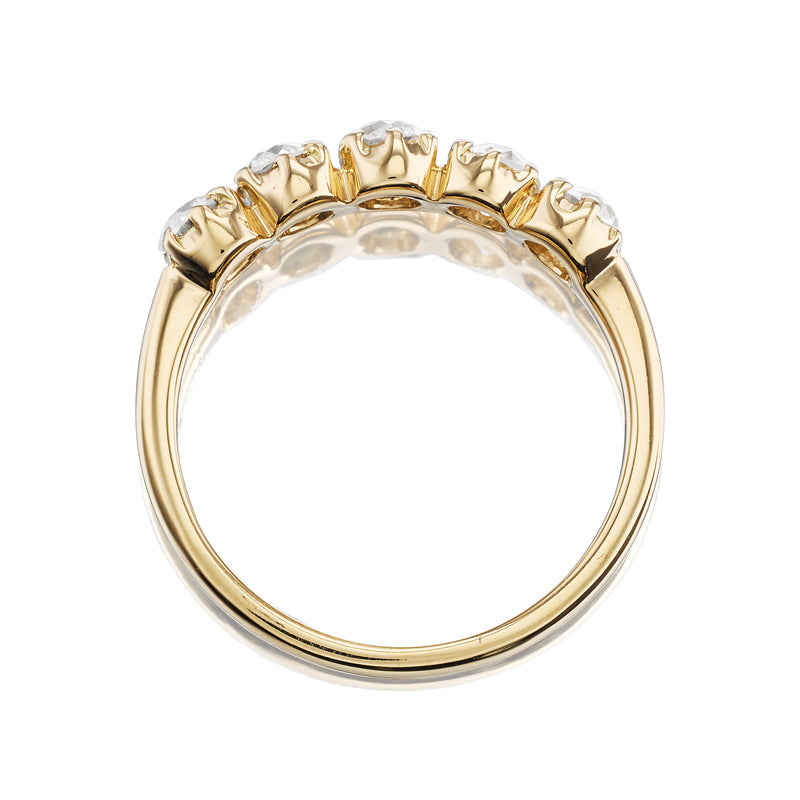 0.66ct old cut diamond band diamond