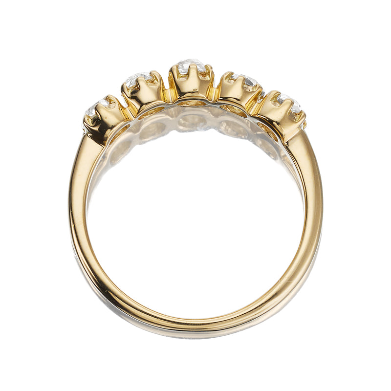 Old Mine Cut Diamond Band diamond