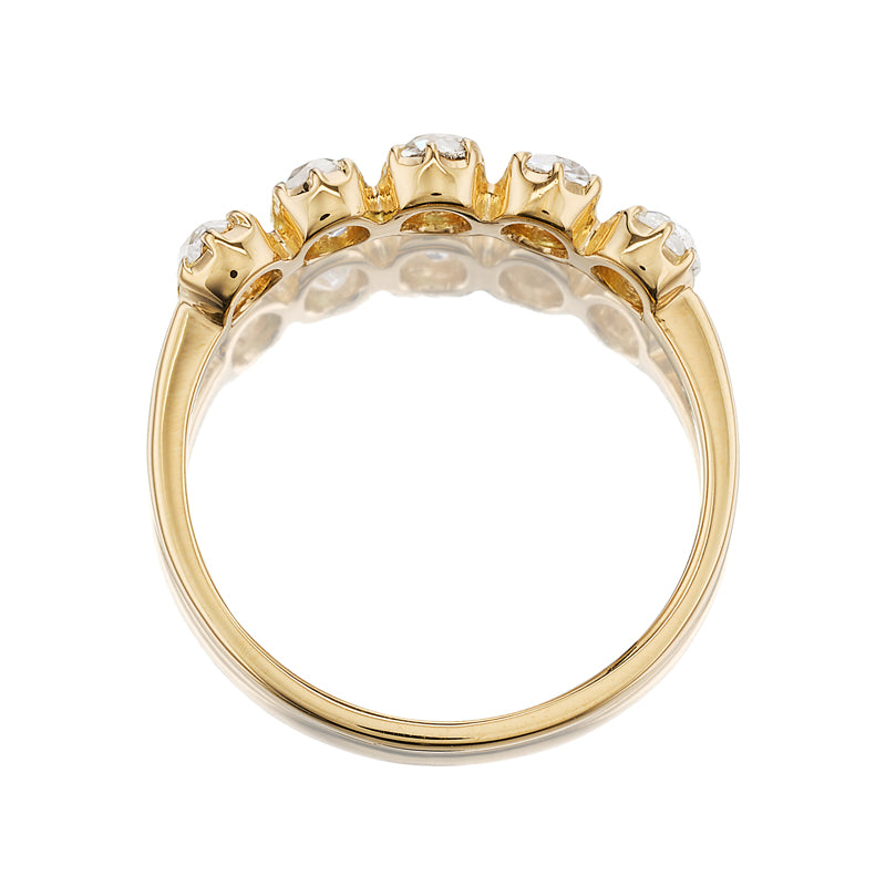 Old Mine Cut Half Hoop diamond