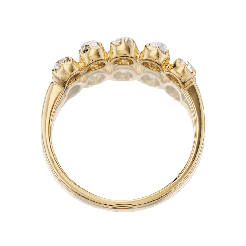 Old Mine Cut Half Hoop diamond