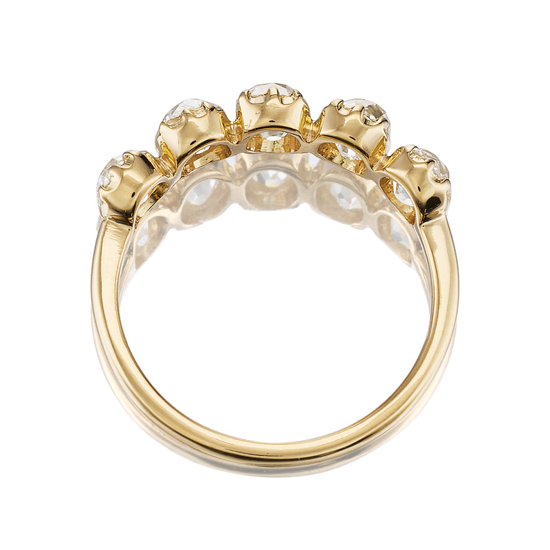 Old Mine Cut Half Hoop diamond