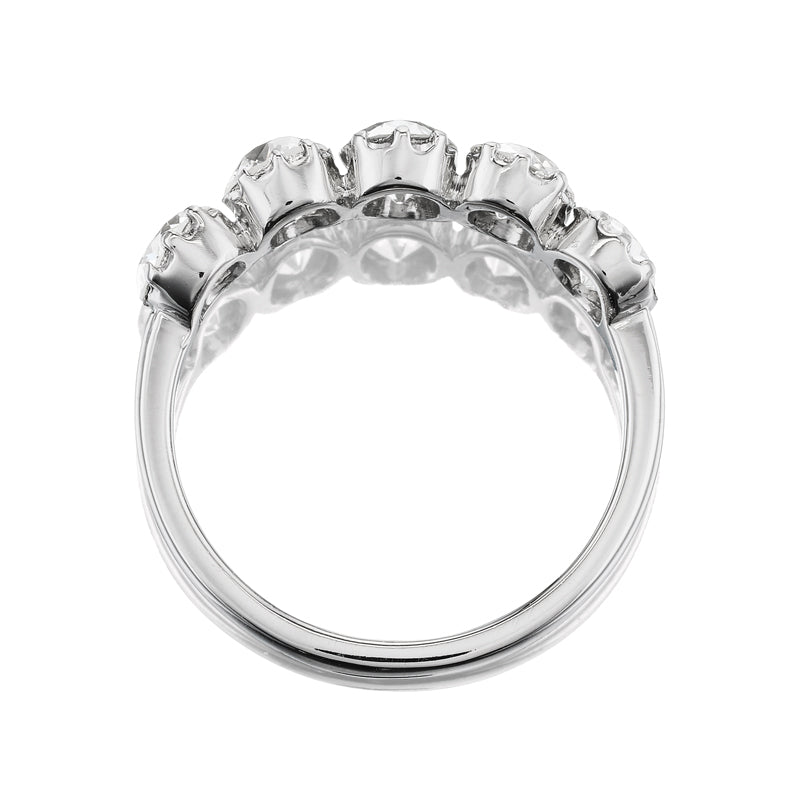 Old Mine Cut Half Hoop diamond