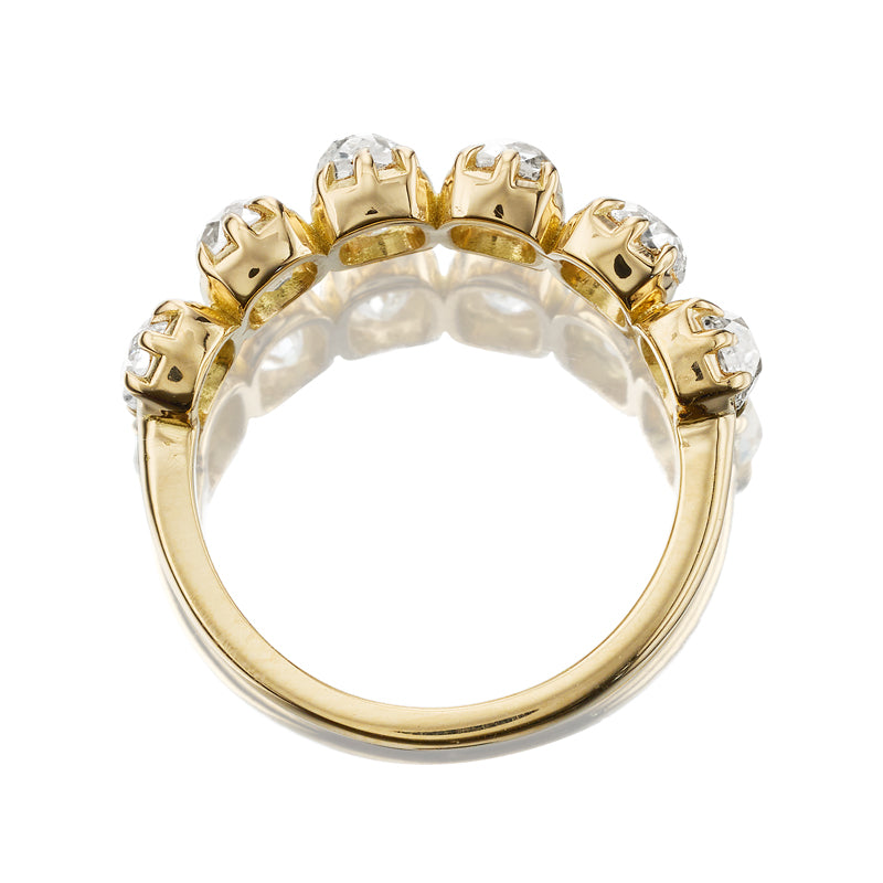 Old Mine Cut Half Hoop diamond