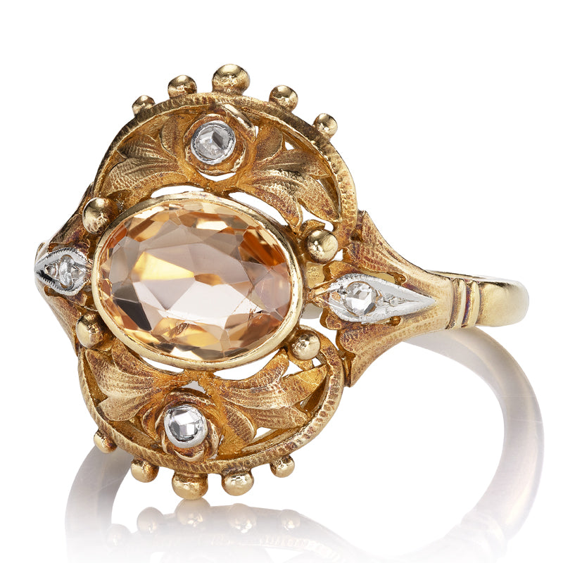 1-2 Carats gemstones vintage engagement ring