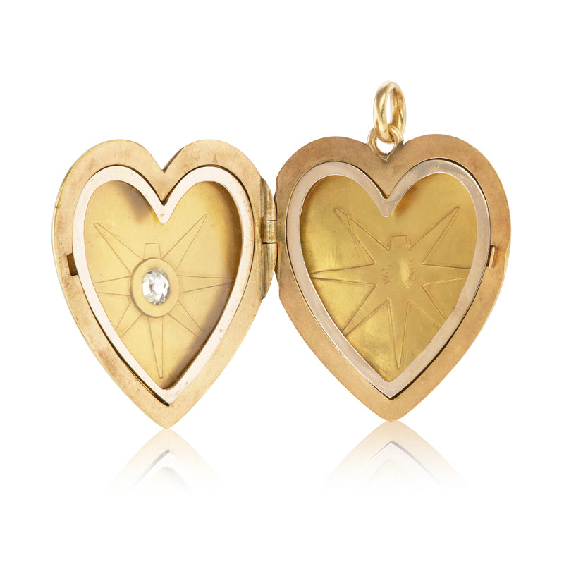 Diamond Heart Locket Pendant diamond