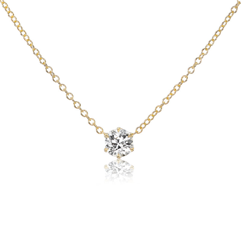 0.84 Carat Old Mine Cut Diamond Necklace