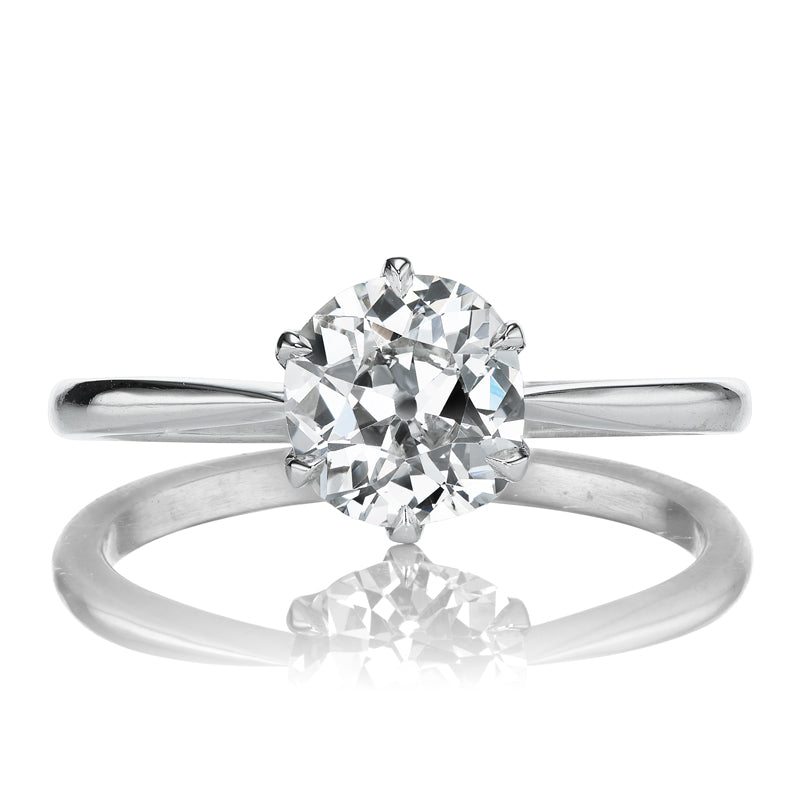 1 Carat Old Miner Cut Diamond in Platinum Setting