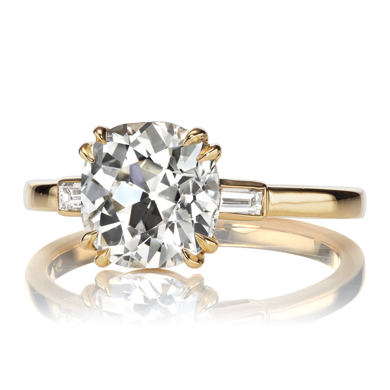 2.44ct Old Mine Cut Diamond diamond engagement ring