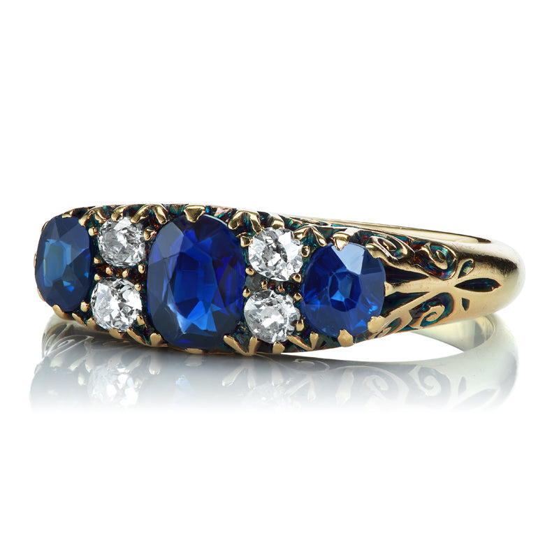 Antique Sapphire and Diamond Ring diamond with gemstone