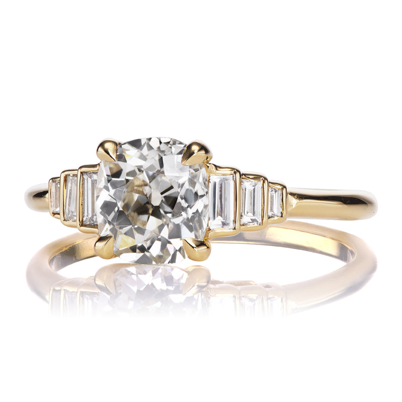 1.28ct Old Mine Cut Diamond diamond engagement ring