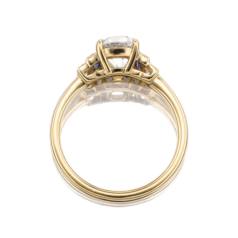 j-k-l color, vs clarity diamond in yellow gold setting