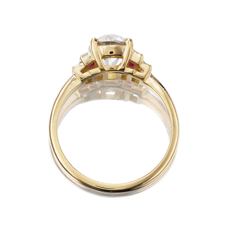 1-2 Carats gemstones vintage engagement ring