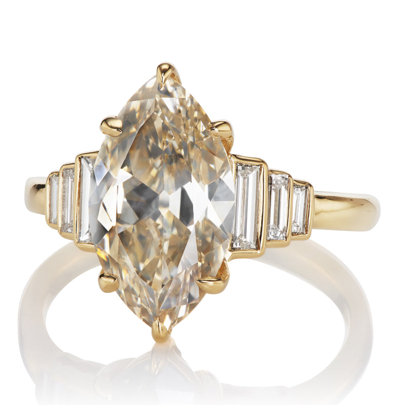 3.36ct Marquise Cut Diamond diamond engagement ring