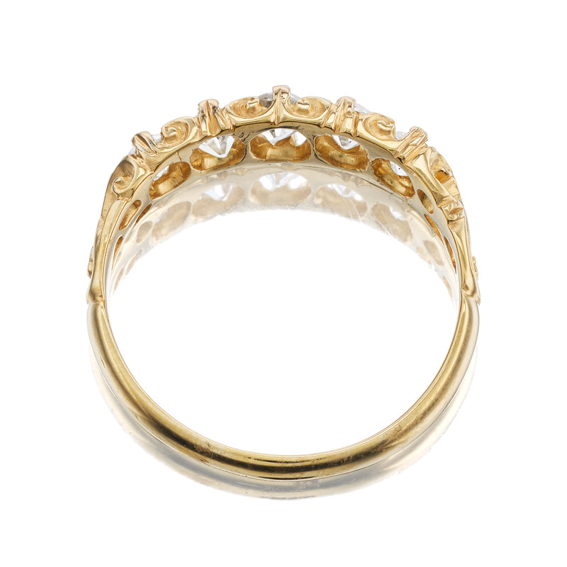 Antique Diamond Half Hoop Ring diamond engagement ring