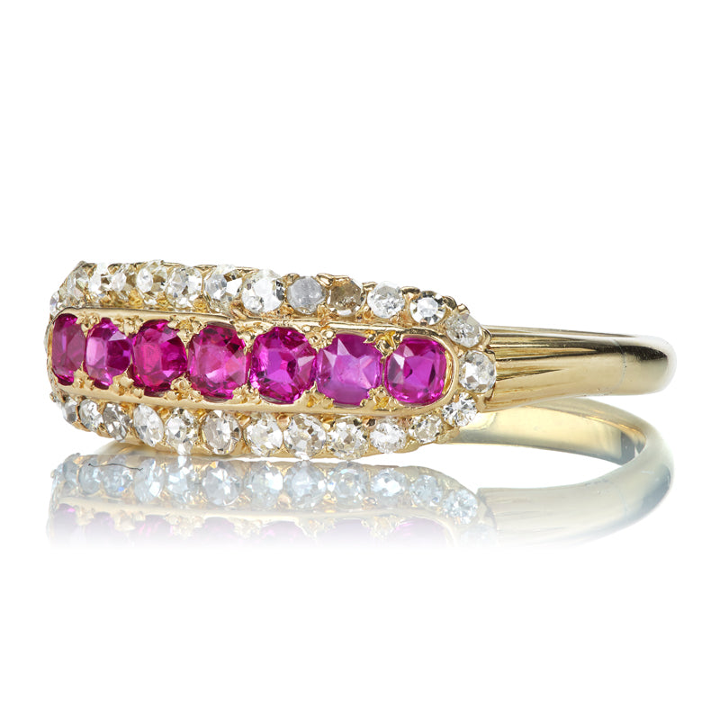 Burma No Heat Ruby and Diamond Ring with gemstone