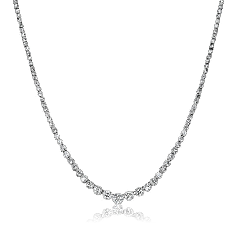 Antique Diamond Rivière Necklace
