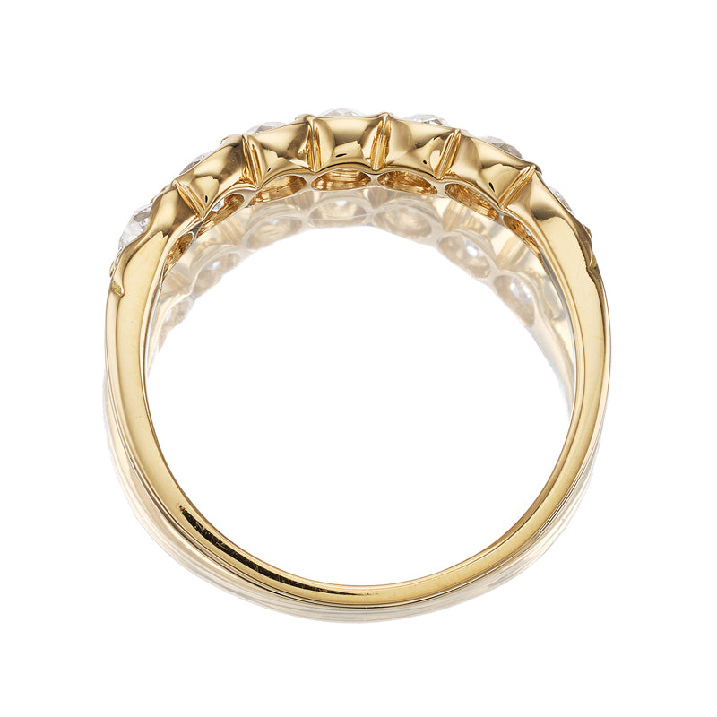 0.80ct old European cut diamond band diamond