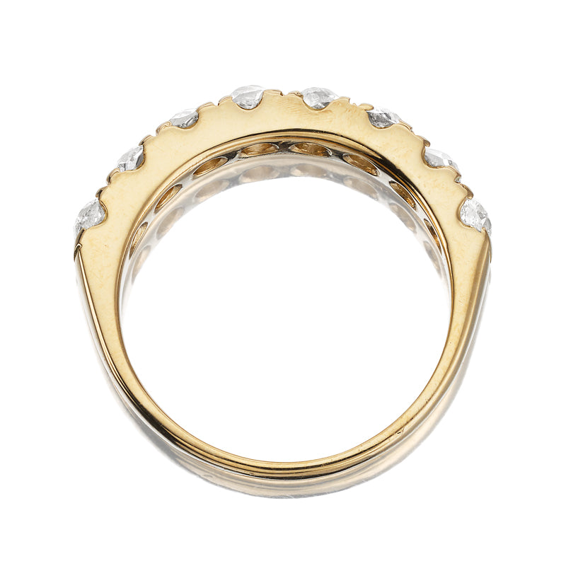 Old Mine Cut Diamond Band diamond