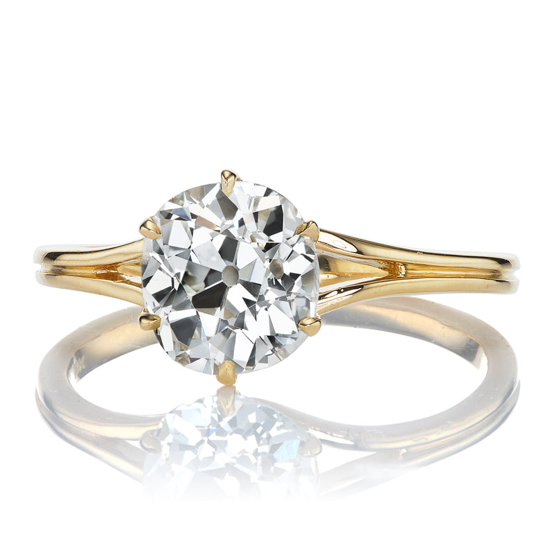 1.79 Old Mine Cut Diamond diamond engagement ring