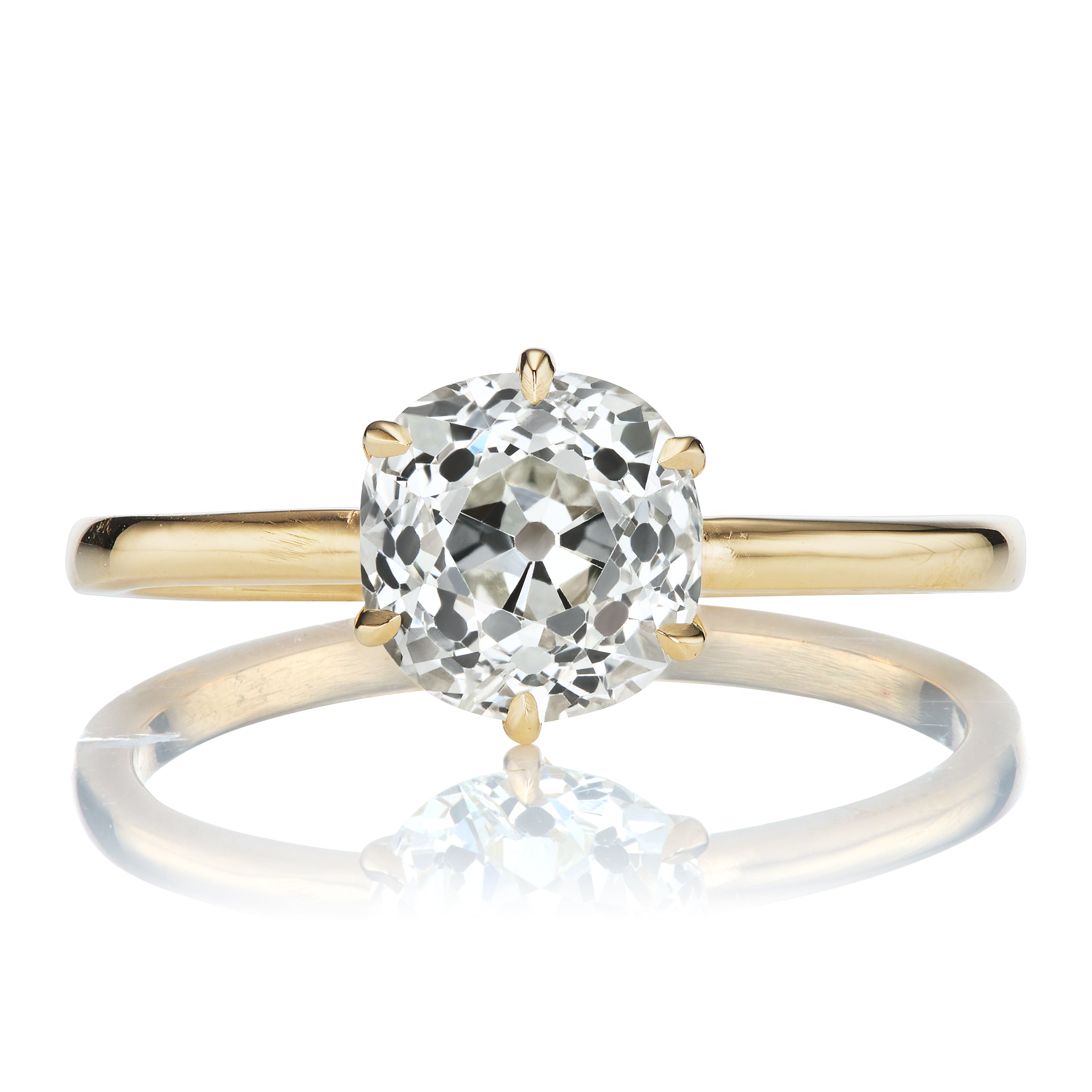 Old Mine Cut Diamond in Timeless Classic Setting