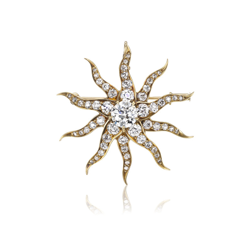 Antique Starburst Brooch/Pendant