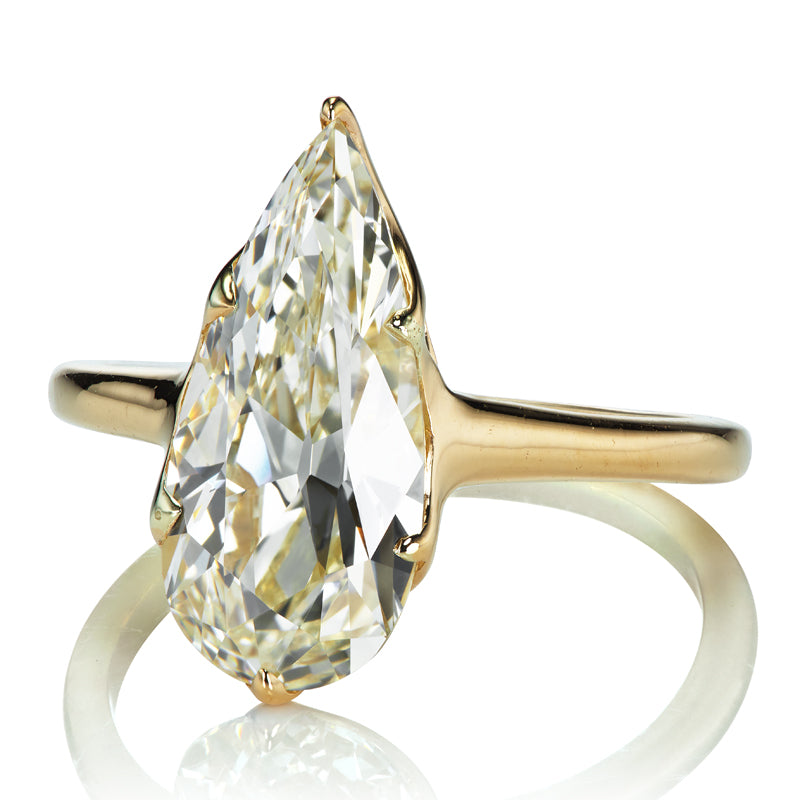 3.18ct Pear Cut Diamond diamond engagement ring