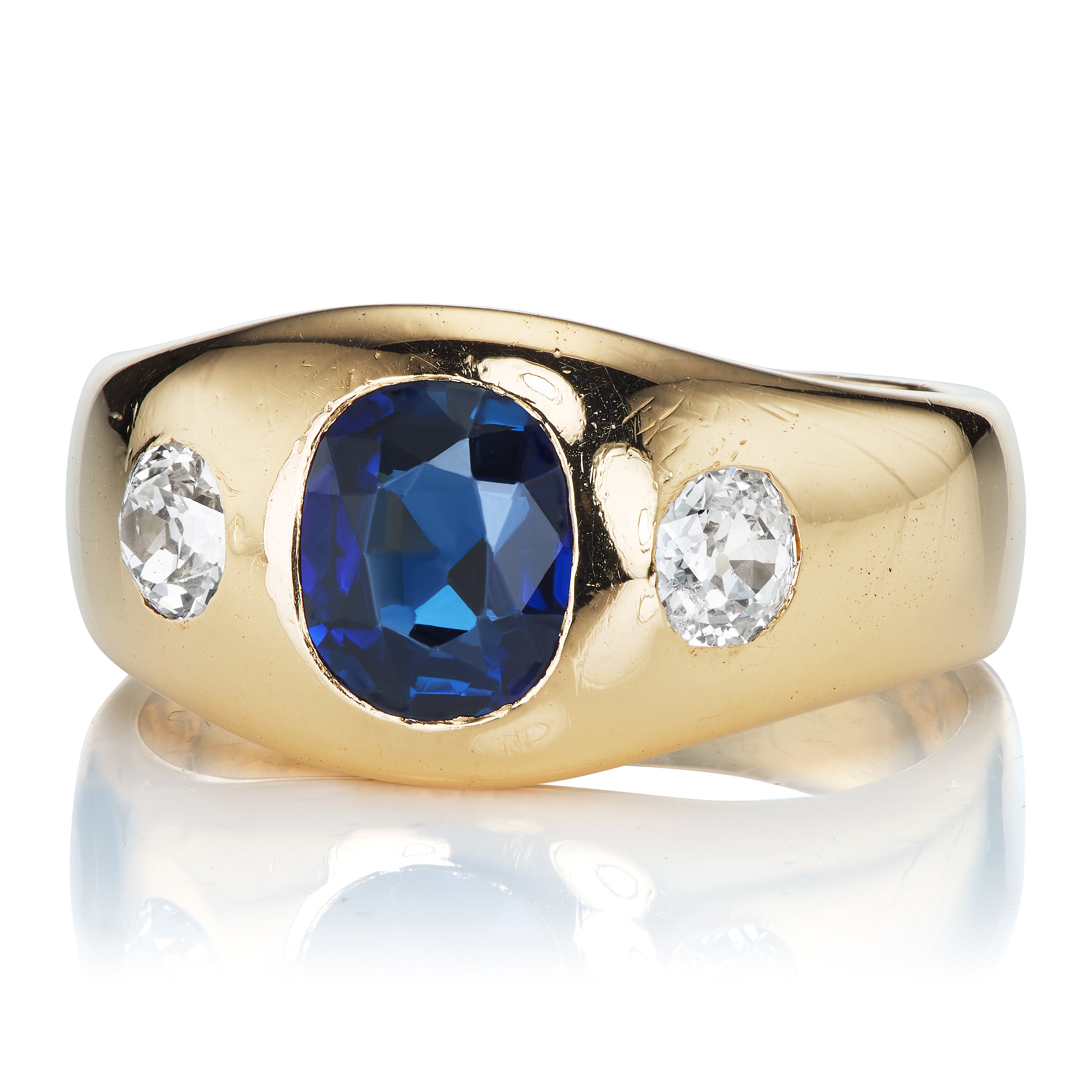 No Heat Oval Cut Sapphire diamond with gemstone
