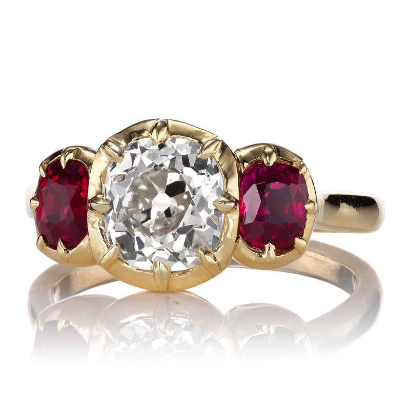 1-2 Carats gemstones vintage engagement ring